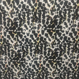 Polyester Spandex Tricot Fabric Black White Spot 60"