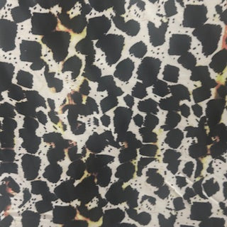 Polyester Spandex Tricot Fabric Black White Spot 60"