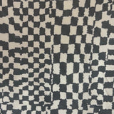 Polyester Spandex Tricot Fabric Black White Checkered 60"