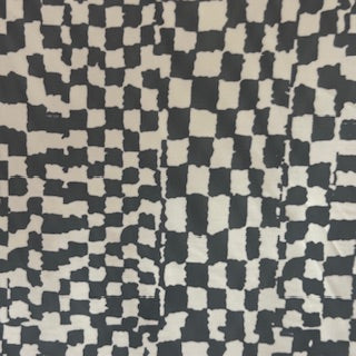 Polyester Spandex Tricot Fabric Black White Checkered 60"