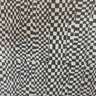 Polyester Spandex Tricot Fabric Black White Checkered 60"