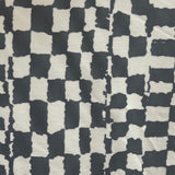 Polyester Spandex Tricot Fabric Black White Checkered 60"