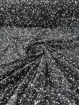 Sequin on Velvet Silver Gray