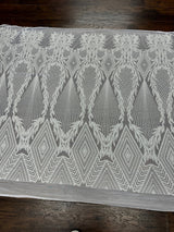 Stretch Sequin Mesh White