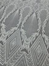Stretch Sequin Mesh White