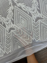 Stretch Sequin Mesh White
