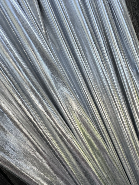 Silver Coated Spandex Pleather
