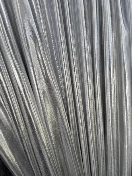 Silver Coated Spandex Pleather