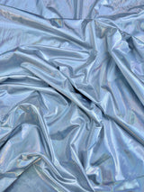 Shiny Silver Coated Spandex Pleather
