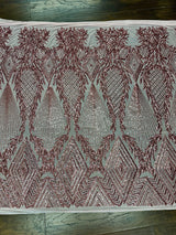 Stretch Sequin Mesh in Blush Pink