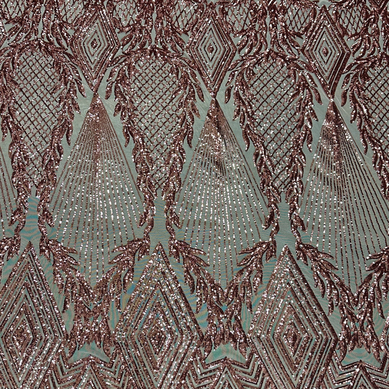 Stretch Sequin Mesh in Blush Pink