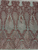 Stretch Sequin Mesh in Blush Pink