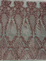 Stretch Sequin Mesh in Blush Pink