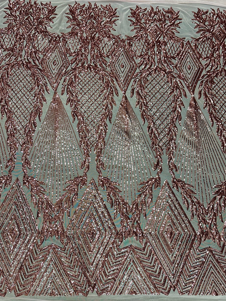 Stretch Sequin Mesh in Blush Pink