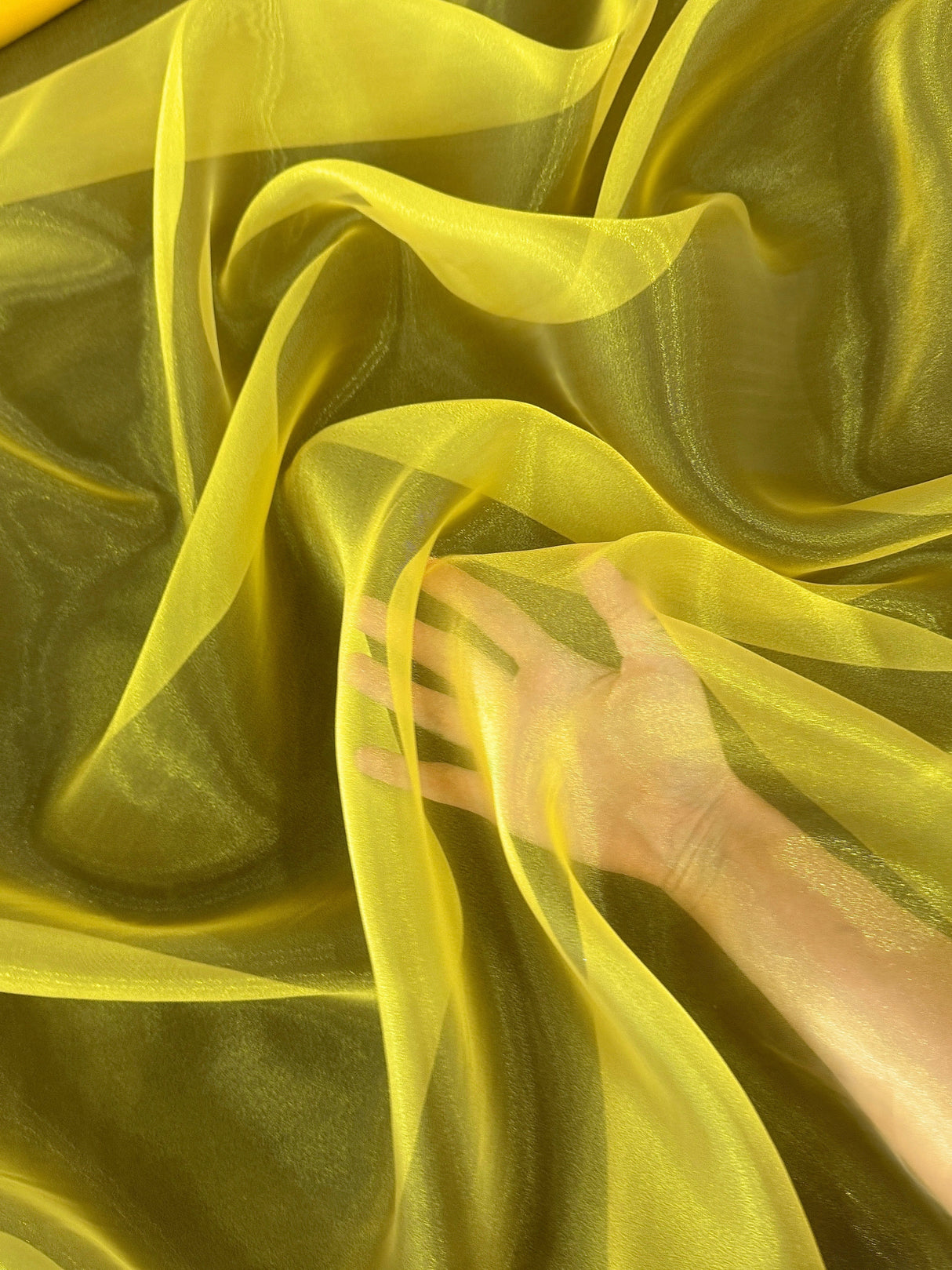 Sheer Crystal Organza Yellow