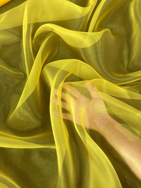 Sheer Crystal Organza Yellow