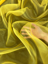 Sheer Crystal Organza Yellow