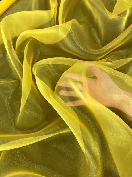 Sheer Crystal Organza Yellow