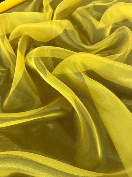 Sheer Crystal Organza Yellow