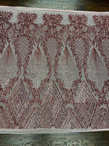 Stretch Sequin Mesh in Blush Pink