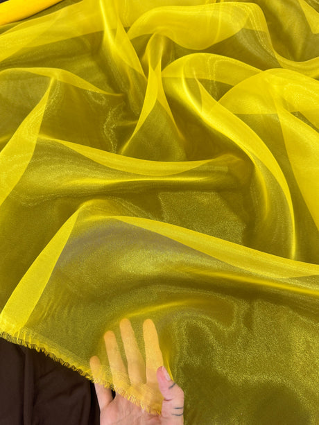 Sheer Crystal Organza Yellow
