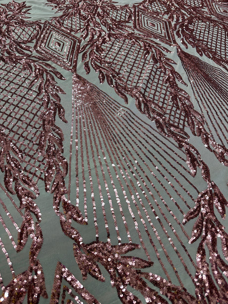 Stretch Sequin Mesh in Blush Pink