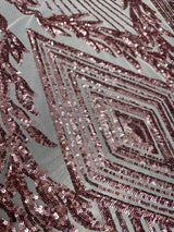 Stretch Sequin Mesh in Blush Pink