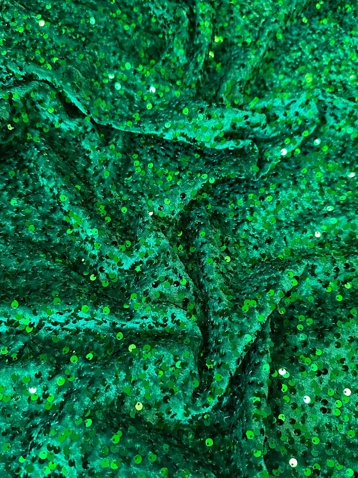 Sequin Velvet Kelly Green