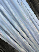 Shiny Silver Coated Spandex Pleather