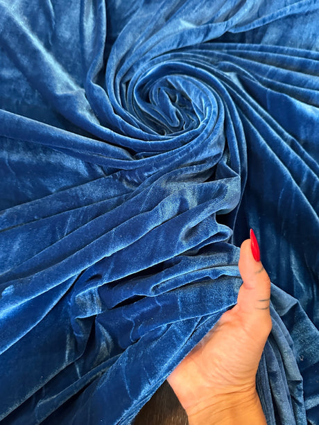 Stretch Velvet Blue Sapphire