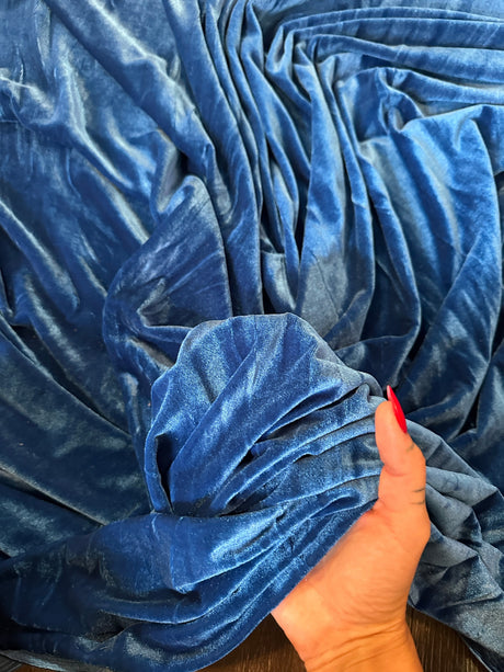 Stretch Velvet Blue Sapphire