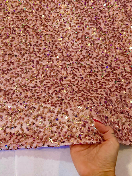 Sequin Velvet Blush