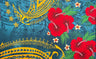 Fiji Hibiscus Cluster Sarong Polyester Fabric - Hibiscus Cluster Print, 72" L x 45" W (1 Piece/Sarong)