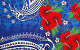 Fiji Hibiscus Cluster Sarong Polyester Fabric - Hibiscus Cluster Print, 72" L x 45" W (1 Piece/Sarong)