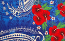 Polyester Sarong Fiji Hibiscus Cluster