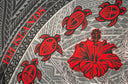 Polyester Sarong Turtle Hibiscus Fiji Islands Wrap