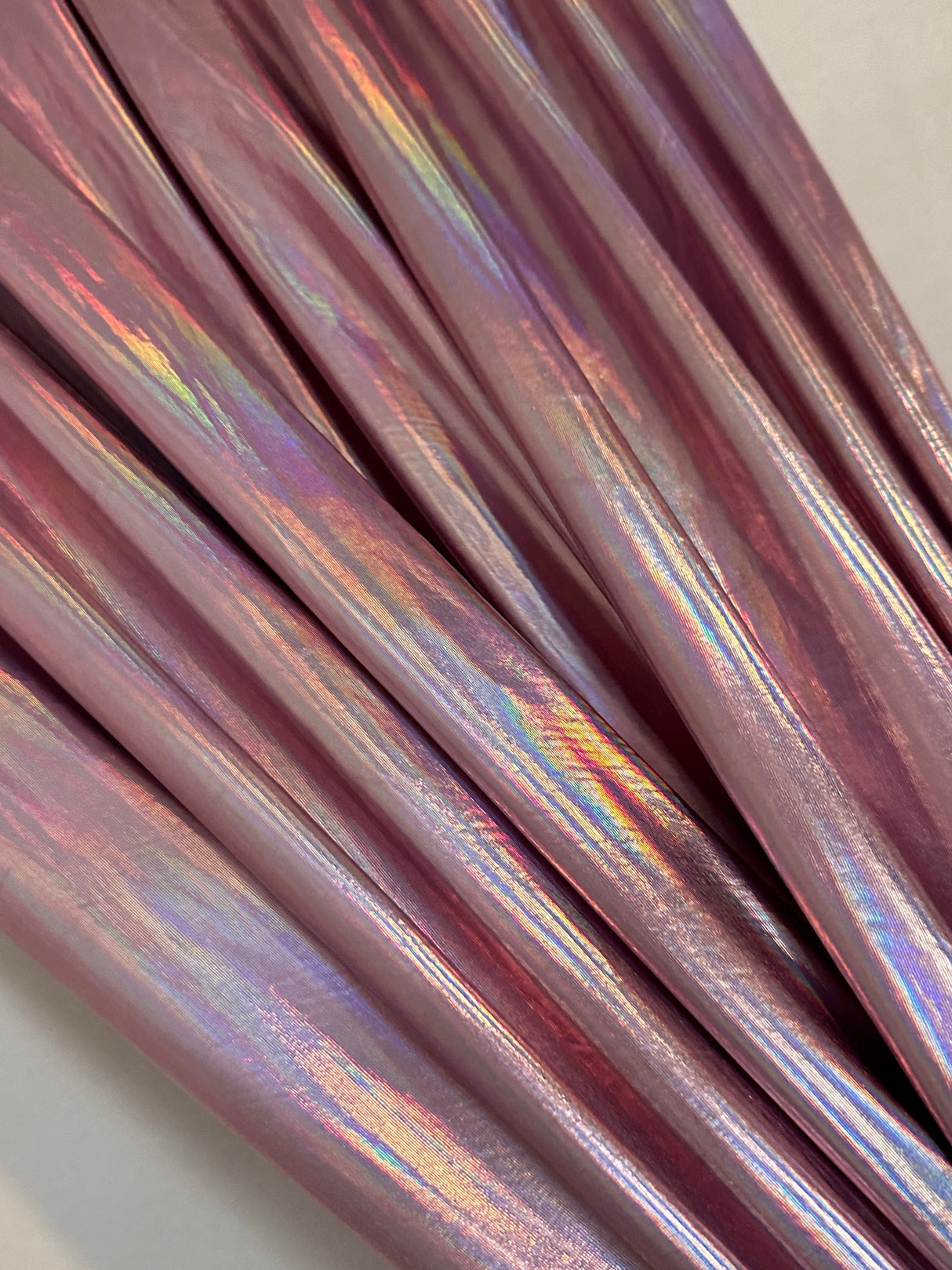 Shiny Pink Coated Spandex Pleather