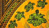 Polyester Sarong Turtle Hibiscus Fiji Islands Wrap