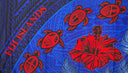 Polyester Sarong Turtle Hibiscus Fiji Islands Wrap