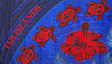 Polyester Sarong Turtle Hibiscus Fiji Islands Wrap
