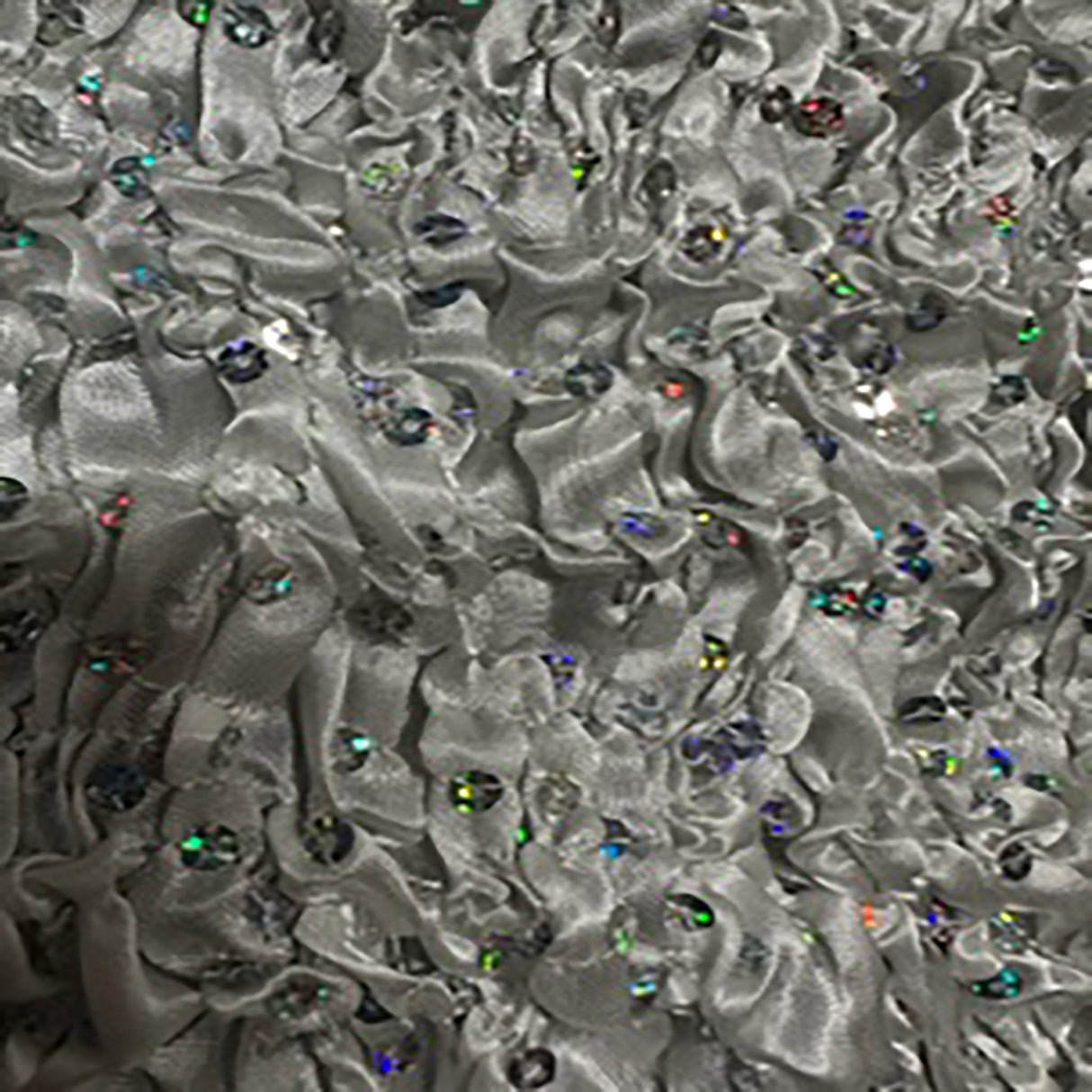 Polyester Curly Satin Sequin Fabric 17" Width