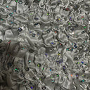Polyester Curly Satin Sequin Fabric 17" Width