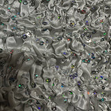 Polyester Curly Satin Sequin Fabric 17" Width