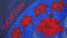 Turtle Hibiscus Fiji Islands Sarong Polyester Fabric - Turtle And Hibiscus Print, 72" L X 45" W (1 Piece/Sarong)