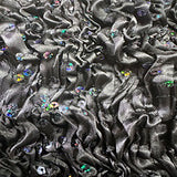 Polyester Curly Satin Sequin Fabric 17" Width