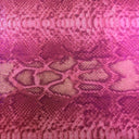 Pink Snake Nylon Spandex Fabric with Foil