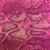Pink Snake Nylon Spandex Fabric with Foil