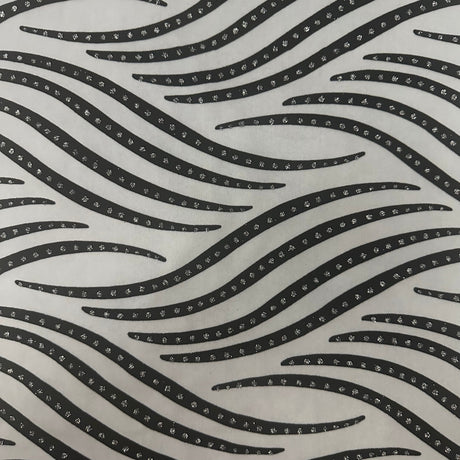 Nylon Spandex Zebra Flocked Glitter Fabric