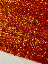 Stretch Sequin on Velvet Burnt Orange