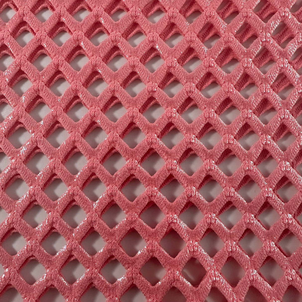 Polyester Spandex Diamond Foil Fish Net Fabric